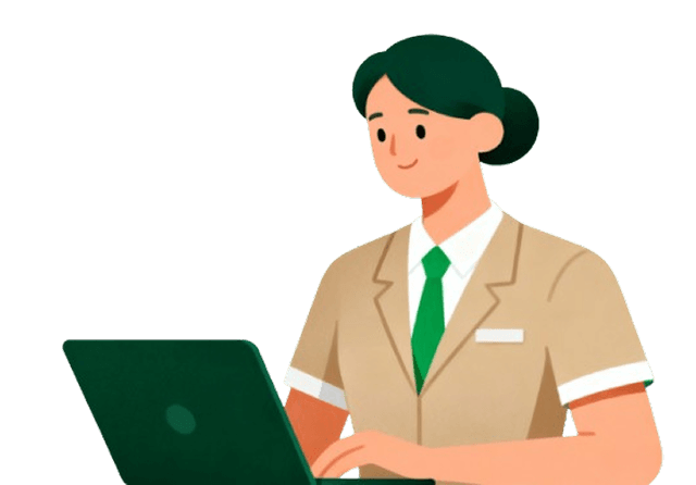 A freelancer is sitting at his laptop